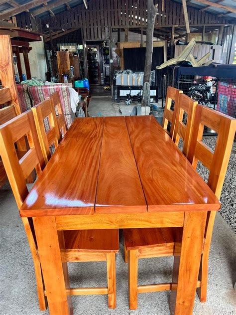 Mahogany dining set solidwood, Furniture & Home Living, Furniture, Tables & Sets on Carousell