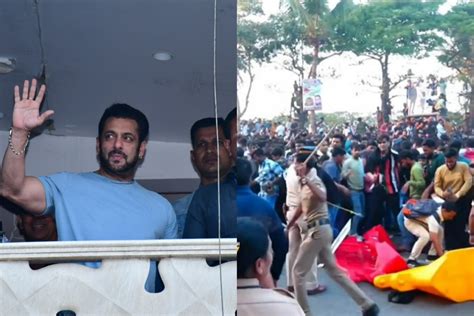 On Salman Khan Birthday, Fans Lathi-Charged Outside Galaxy Apartment ...