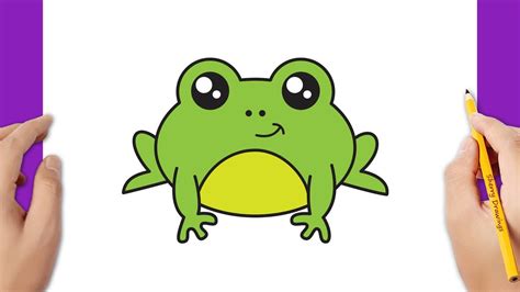 How to draw a frog easy - YouTube