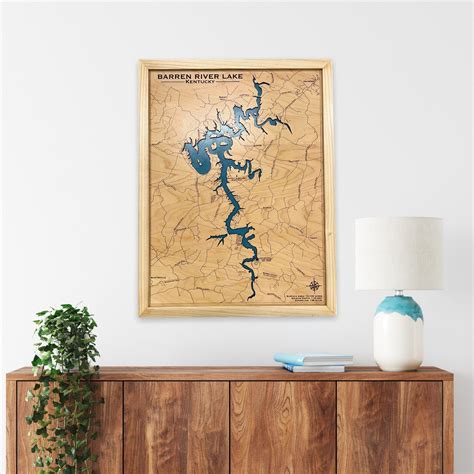 Barren river lake, custom lake map, custom map, Choose your Design ...