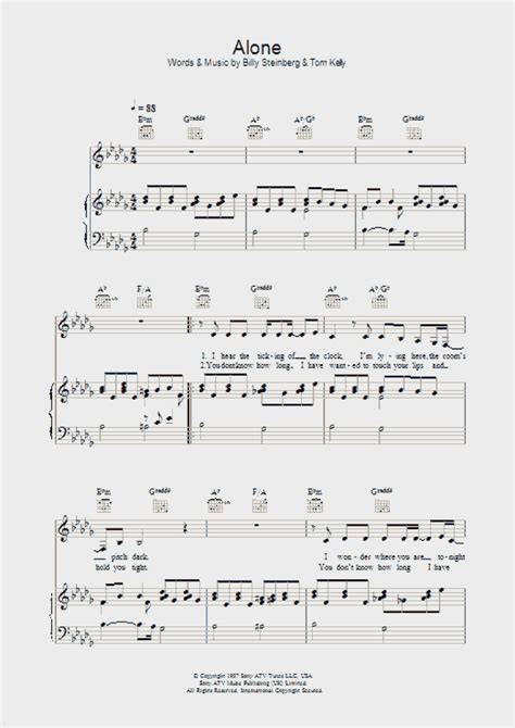 Alone Piano Sheet Music | OnlinePianist