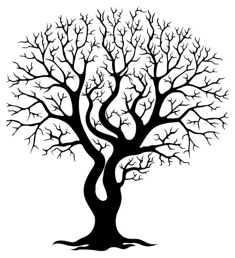 Free tree clipart | Oak tree silhouette, Tree drawing, Tree artwork