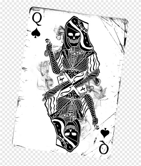 Queen of spades Queen of Hearts Playing card King Jack, ace card, king, monochrome png | PNGEgg