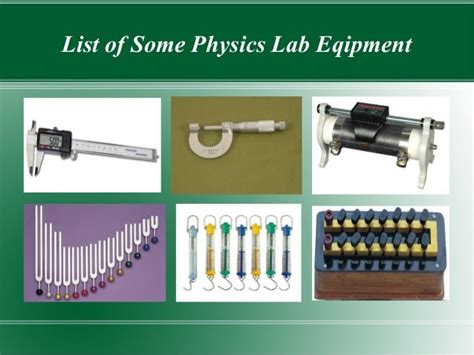 Physics Lab Equipment And Their Uses