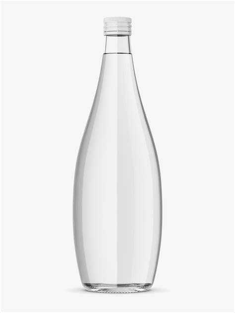 Glass bottle with mineral water mockup - Smarty Mockups