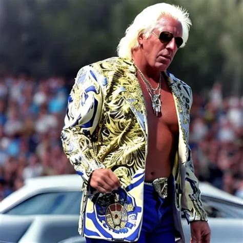 Ric Flair circa 1985 stylin and Profilin "Nature Boy... | OpenArt