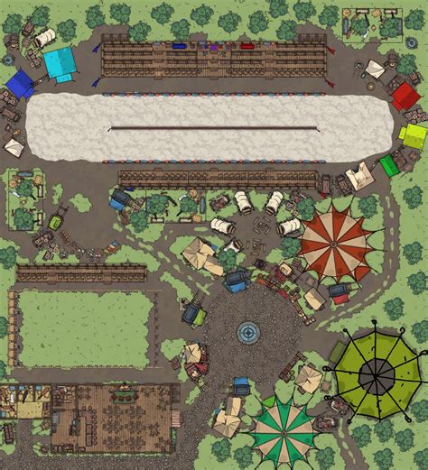 Town Carnival Battle Map | 50 x 55 : r/dndmaps