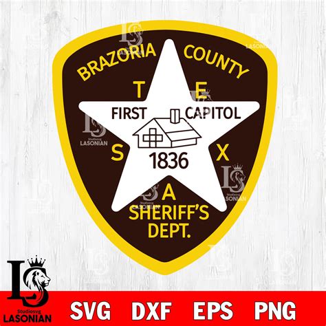 sheriff brazoria county police svg eps dxf png file – lasoniansvg