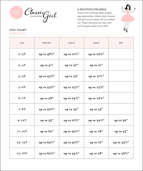 Clothing Size Chart