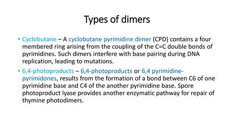 Dna damage and repair (Photoreactivation) | PPT