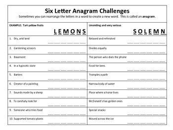 Anagram Puzzles by Lucky Buckeye | Teachers Pay Teachers