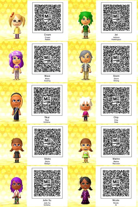 Tomodachi Life-Sonic QR Codes 2 by TheSingettesRBack on DeviantArt