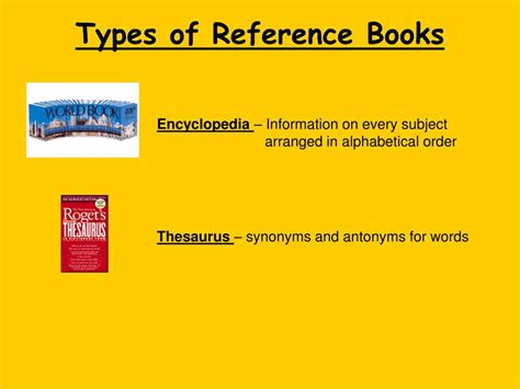 PPT - REFERENCE BOOKS… “The Tools for Information” PowerPoint Presentation - ID:1149556