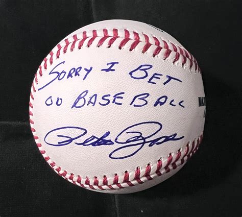 Pete Rose “Sorry I Bet On Baseball” Signed Official Major League Baseball — The Bullpen Sports ...