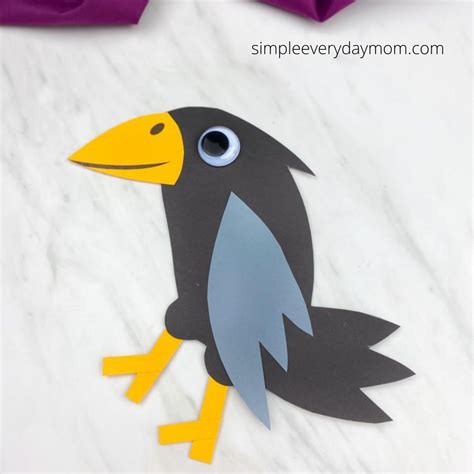 Crow Craft For Kids [FREE Template] | Fun easy halloween crafts, Halloween crafts, Easy ...