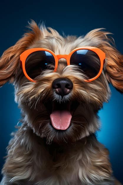 Premium AI Image | Funny dog wearing sunglasses