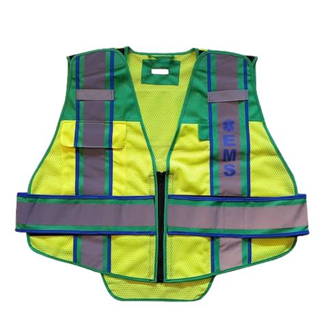 Ultrabright Green/Blue-EMS Public Safety Vest | Delta Fire & Safety