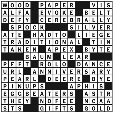 Correction: Feb. 27 NYT Crossword answer key | Mountain Xpress