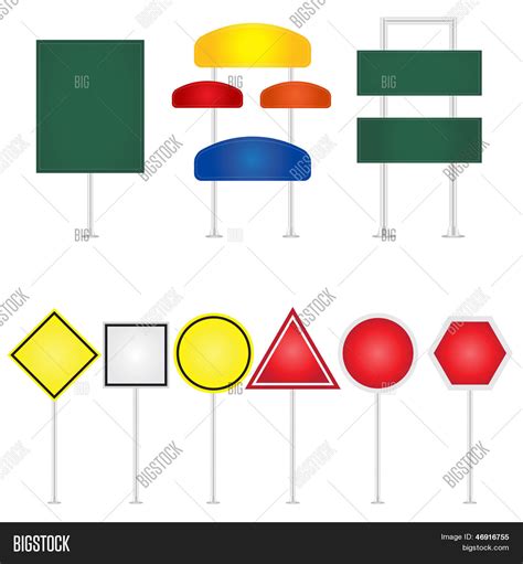 Road-signs-vector- Vector & Photo (Free Trial) | Bigstock