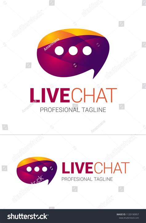 Live Chat Logo Suitable Corporate Logo Stock Vector (Royalty Free) 1120190957 | Shutterstock