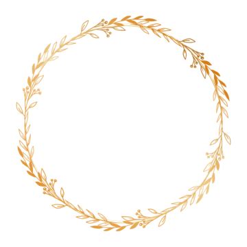 Circle Border Floral Gold, Circle Borders, Borders, Circle PNG Transparent Clipart Image and PSD ...