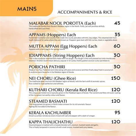 kochi-food-menu – Chef Pillai