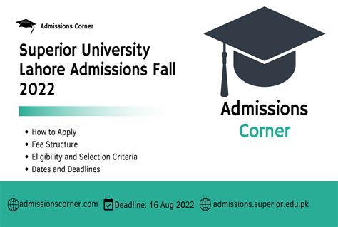 Superior University Lahore Admissions Fall 2022 - Admissions Corner