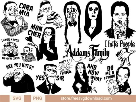 Addams Family SVG Bundle (FSD-J21) - Store Free SVG Download