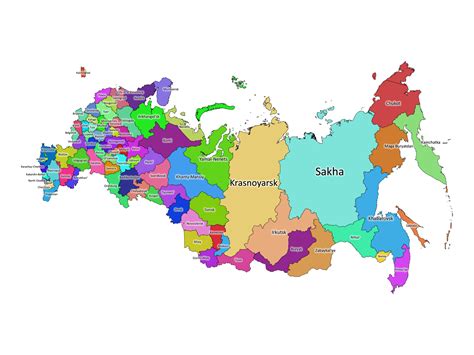 Russia labeled map | Labeled Maps