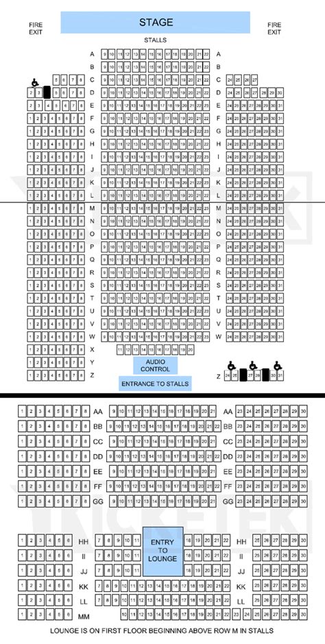 Crown Theatre Seating Map