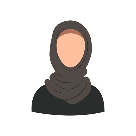 Arab Woman Face Covered with Hijab. Muslim woman. Muslim Girl Avatar ...