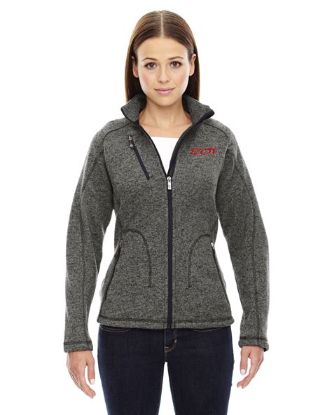 Women's Sweater Fleece Jacket - Threads Custom Gear