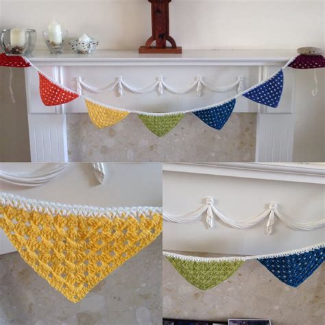 Crochet Rainbow Bunting - Folksy