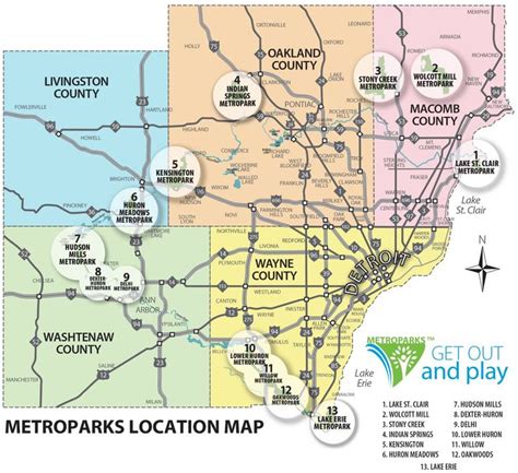 Park Maps | Metro detroit, Michigan, Huron