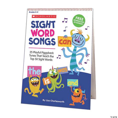 Scholastic Sight Word Songs Flip Chart: 25 Playful Piggyback Tunes That Teach the Top 50 Sight ...