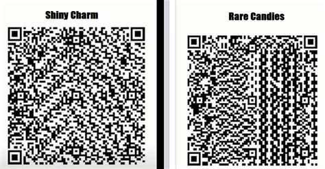 QR Codes for items avalilable (Shiny Charm and Rare Candies) : r/pokemon