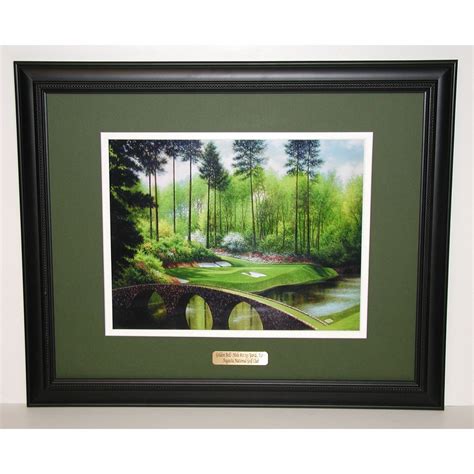 Augusta National Hole #12 Golden Bell Bridge 16 x 20 Framed Print