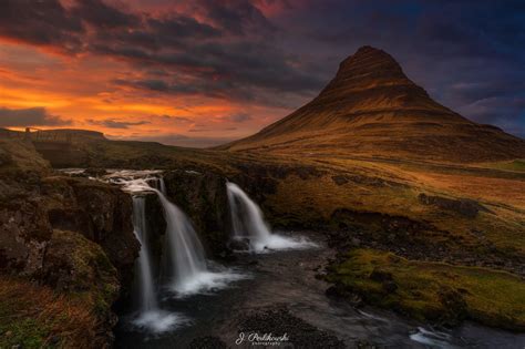 Iceland sunset by Jakub Perlikowski / 500px in 2021 | Iceland, Waterfall, Sunset