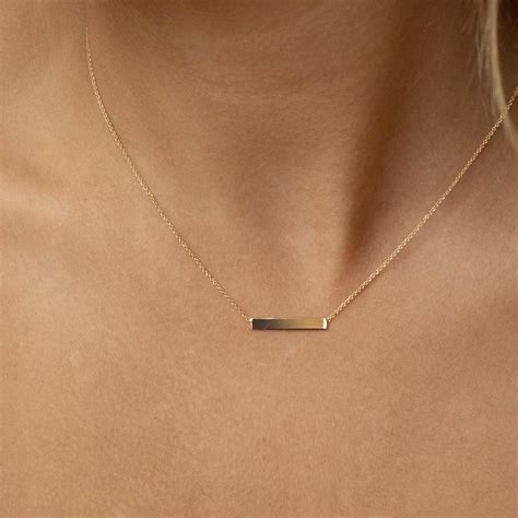 Gold Bar Necklace - Temelli Jewellery