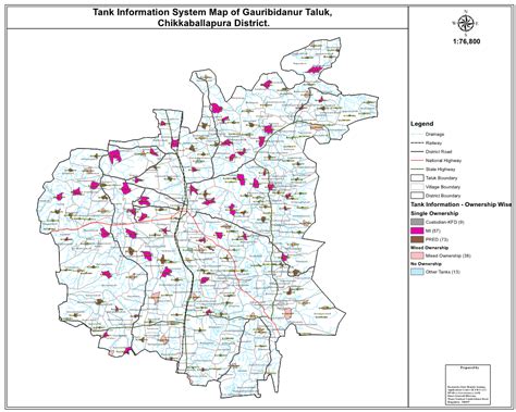 Tank Information System Map of Gauribidanur Taluk, Chikkaballapura ...