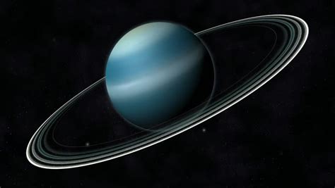 Planet Uranus Beautiful 3d Animation Of The Planet Uranus Rotates With ...