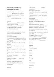 Billionaire song lyrics - ESL worksheet by paalm30