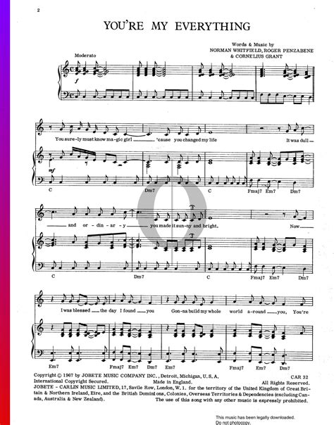 You're My Everything (The Temptations) Piano Sheet Music - OKTAV