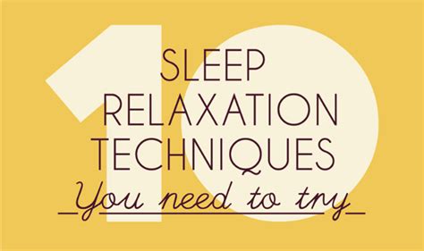 10 Sleep Relaxation Techniques #Infographic - Visualistan