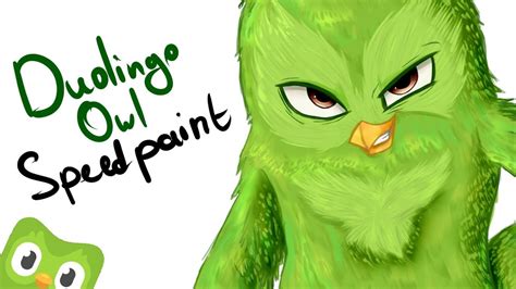 Duolingo Owl drawn in the style of "The Angry Birds movie" | KatTheFalcon | Speedpaint - YouTube