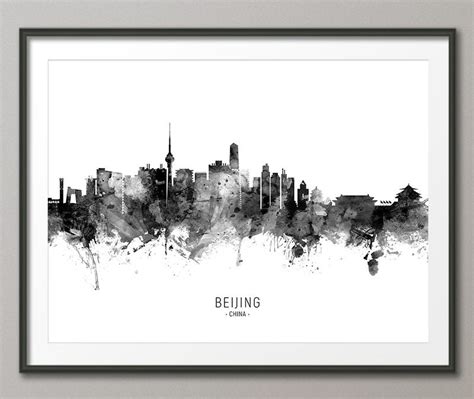 Beijing Skyline Beijing China Cityscape Art Print Poster | Etsy