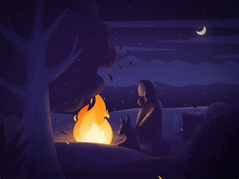 Bonfire night | Night illustration, Illustration, Bonfire night