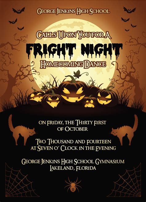 "Fright Night" Homecoming Dance Invitations on Behance