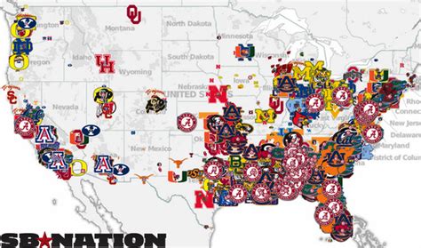 College Football Team Logo Map College football - anacollege