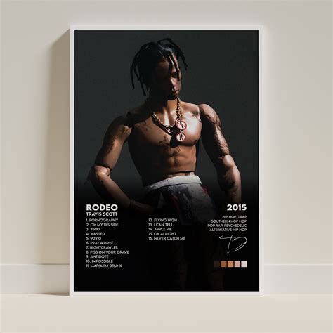 Travis Scott Rodeo Album Cover Print Poster Minimalist Album Cover ...